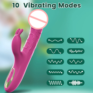 Vibrateur Lapin vibrant personnalisable <span class=keywords><strong>de</strong></span> grande taille en silicone pour femmes - Jouets sexuels pour adultes - Boutique <span class=keywords><strong>de</strong></span> jouets sexuels - Product Image 2