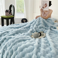 Couverture en fausse fourrure d'animaux épaissie de haute qualité, en polaire douce, idéale pour l'automne et l'hiver, adaptée pour canapé/lit/salon/chaise/canapé-lit