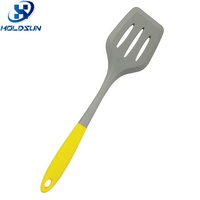 Spatule à fentes multifonctionnelle en silicone de qualité alimentaire, résistante à la chaleur, pour cuisine, compatible lave-vaisselle