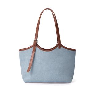 2024 yaz yeni Retro Denims <span class=keywords><strong>Toto</strong></span> çanta kadın moda pamuk Tote omuz çantası büyük kapasiteli çanta - Product Image 1