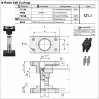 Ensembles de poteaux de guidage et de bagues à billes en résine MYJ Heavy-Duty MISUMI Standard - FC250 en fonte pour l'estampage automobile