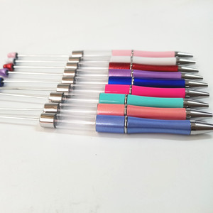 Ống Rỗng DIY Beadable Bút Số Lượng Lớn Màu Sắc Mới Màu Hồng Nhựa Hạt Bút Khoảng Trống Cho Hạt Bead Có Thể Bi Nhựa Bút - Product Image 6