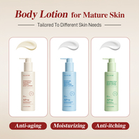 Lotion corporelle naturelle pour femmes, marque privée, oméga + peptides, anti-âge, raffermissante, lissante, hydratante pour peaux matures