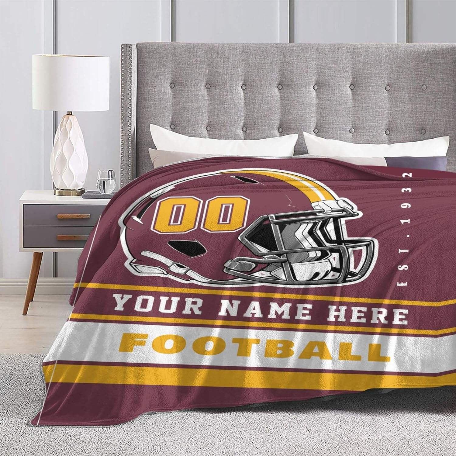 Custom Design Flannel Blankets 32 Teams Washington Commanders