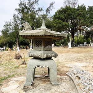 Statue en granit naturel de jardin de Type japonais, grandes lanternes en pierre, ornements de pagode <span class=keywords><strong>Yukimi</strong></span> - Product Image 5