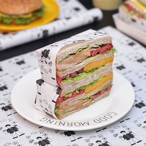 Food Grade Eco-Friendly Greaseproof Packaging with PE Coating for Potato Chips Fried Chicken Sandwich Cake-Customized Color Logo - Product Image 6