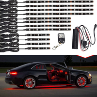 Kit de luces de roca LED RGB para 4x4 SUV ATV, decoración automotriz debajo de la luz del coche, Control remoto, otros accesorios de luz de coche, 12 piezas