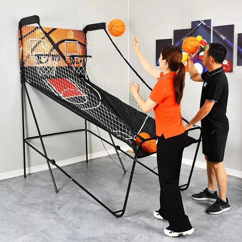 81.5 X 78 X 43 Inch Double Coin Operated Basketball Game Machine,Street Basketball Arcade Game Machine For Kids Adults