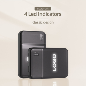 ออกแบบโลโก้เรืองแสง พาวเวอร์แบงค์พกพา 5000mAh บางเฉียบ ช่องเสียบ USB สำหรับเดินทาง - Product Image 4