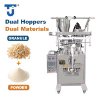 Machine d'emballage automatique multifonctionnelle VFFS à double trémie pour poudre et granulés, avec remplisseuse à vis sans fin et scelleuse alimentaire