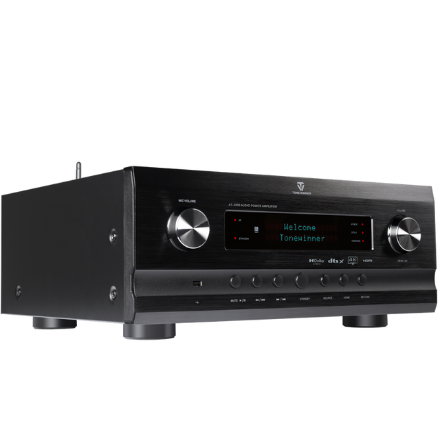 Tonewinner AT-3000 9.4.3/7.3.6 for DTS X Dual Decoding 11-Channel Aluminum Alloy Home Amplifier Support EARC for 1680W