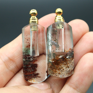 Prix usine sculpté à la main naturel fantôme Quartz cristal aromathérapie <span class=keywords><strong>diffuseur</strong></span> collier huile essentielle bouteille <span class=keywords><strong>pendentif</strong></span> - Product Image 6