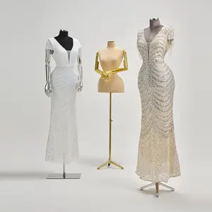 Vestido de mujer con forma de maniquí, busto de caderas grandes, vestido de torso femenino con curvas de medio cuerpo para exhibición de ropa