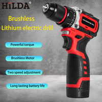 Perceuse sans fil HILDA Brushless Mini 16,8 V 10 mm, visseuse à couple variable haute efficacité, outil électrique OEM