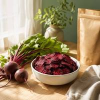 Natuurlijk gedroogde bietenchips, knapperig, vacuüm gefrituurd, zout, harde zak, groentesnack, gezond, vetarm, bulk, groothandel