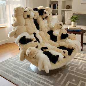 Sillón Giratorio de Peluche con Forma de Animal de Alta Gama, Sofá Cómodo, <span class=keywords><strong>Muebles</strong></span> de Diseño para Sala de Estar - Product Image 3