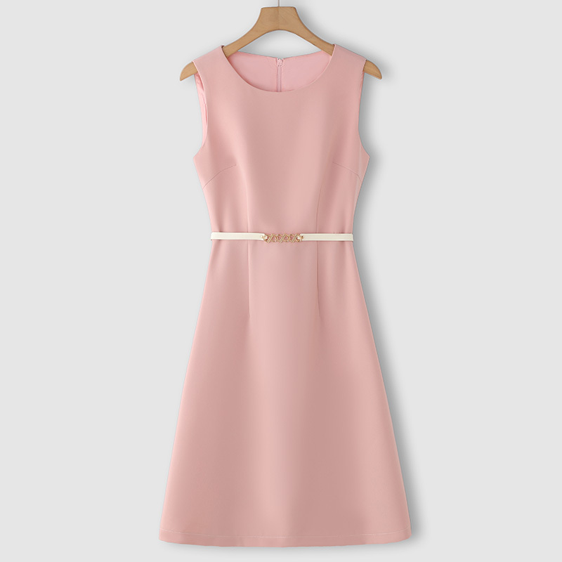 open lace back dress Pink Strawberry Pinafore