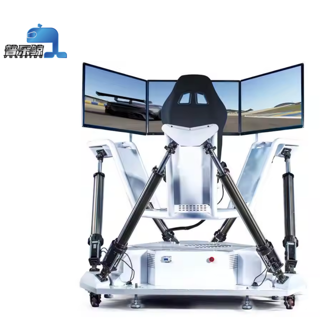 Electric Dynamic 3 Screen Racing Simulator Indoor Fiberglass and Metal VR Car Driving Equipment with Projector for Sale