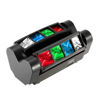 Luz LED Matrix de 40W 2700K con Cabezal Láser, Diseño Mini Araña, RGBW, Control DMX512, IP33, AC220V, Regulable, Enchufe Británico para Discoteca