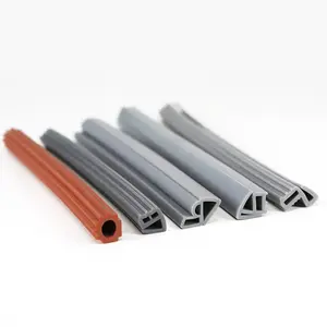 China soft rubber seal strip supplier metal inserted EPDM VMQ silicone rubber sealing strip profiles