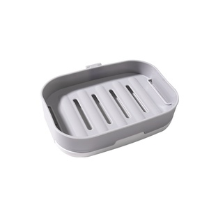 Wholesale New Double-layer <b>Soap</b> <b>Holder</b> Suction Cup Wall-mounted Rack Household Draining Box No-drill Storage for Bathroom - Product Image 3