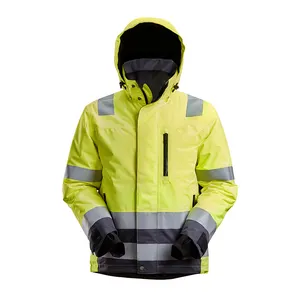 Jessubond高能见度冬季工作服高可见安全棉夹克反光