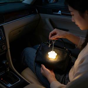 Cross-Border Hot-Selling Handmade Love Water Drop Bell Design <b>LED</b> Touch-Sensitive Hanging Pendant Light for Car Interior - Product Image 3