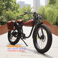 Vélo électrique Cruiser à pneus larges 26 pouces, vélo électrique Chopper 48V 20Ah, vélo électrique vintage, E-bike