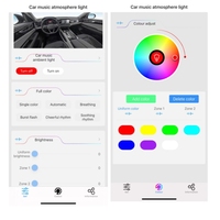 Kit d'éclairage d'ambiance universel 22-en-1 Symphony pour voiture, contrôle musical RGB, éclairage intérieur en acrylique pour voiture