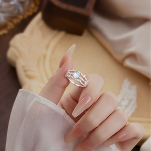 9 Wholesale 5*7mm Oval Cut Natural Stone <b>Adjustable</b> <b>Rings</b> Sterling <b>Silver</b> 925 Non Tarnish Casual Jewelry Wholesale - Product Image 4