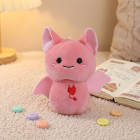 Bobova Porte-clés pendentif en peluche chauve-souris magnétique super doux, animal en peluche personnalisé OEM, cadeau pour fête d'Halloween ou pour la collecte de bonbons