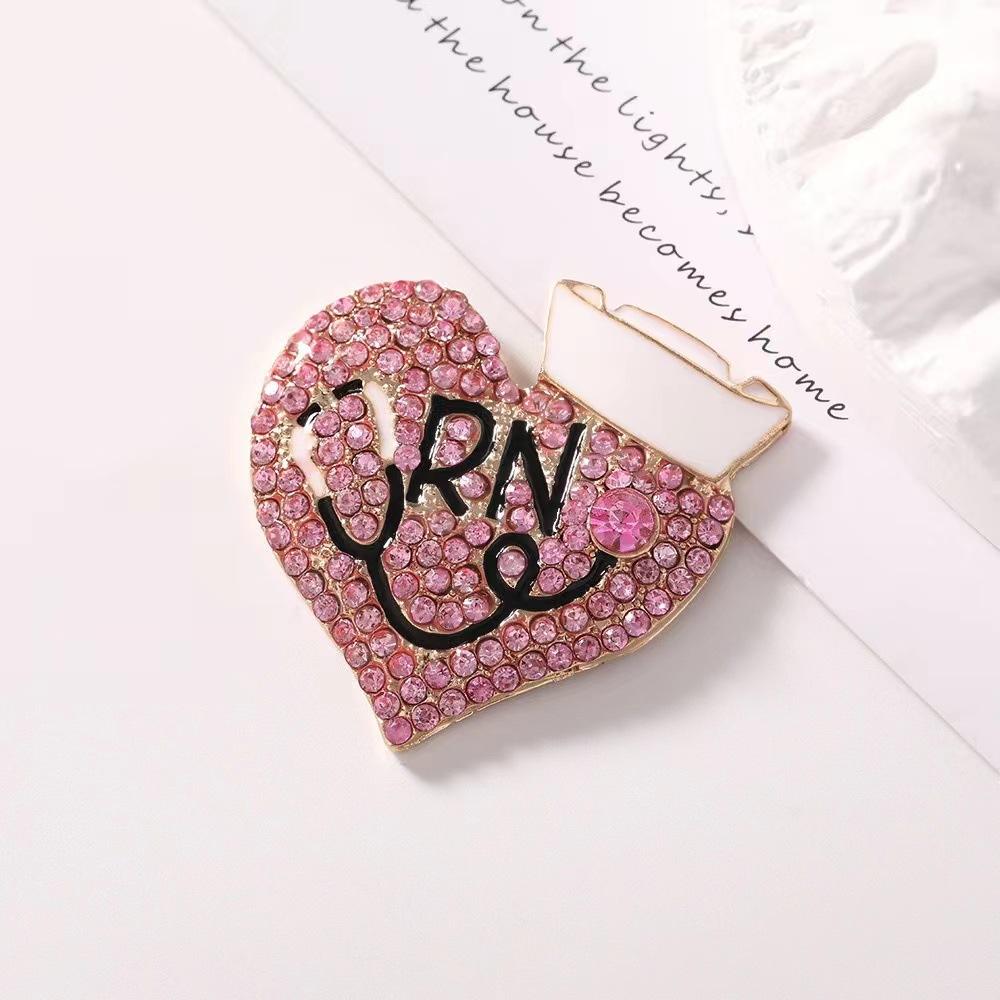 Couronne d'amour petit fond doré diamant rose