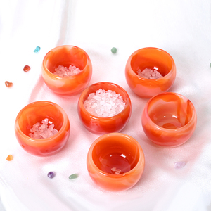 จานรองแก้วชาหินอาเกตแดงธรรมชาติทรงกลมสำหรับตกแต่ง ลดราคาพิเศษ - Product Image 5