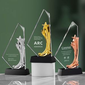 Wholesale Creative K9 Blank, Metal Crystal Trophy Awards Custom Business <b>Gift</b> 3d Laser Engrving Crystal Glass Trophies/ - Product Image 1