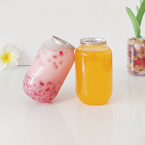 Lattine per bevande in plastica per animali domestici da 500ml ispessite con acqua di Soda commerciale e caffè freddo da asporto bottiglie vuote facili da tirare - Product Image 4