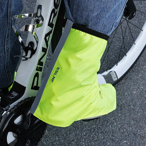 ESLNF Housses de chaussures antidérapantes et réfléchissantes - Protection haute tube imperméable et réutilisable <span class=keywords><strong>pour</strong></span> vélo, moto, aventures en plein air - Product Image 1