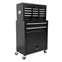 Livraison gratuite aux États-Unis, armoire à outils roulante OEM à 8 tiroirs, boîte supérieure détachable, métal verrouillable avec doublure, roues, certifiée CE