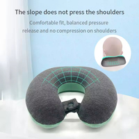 Oreiller en mousse à mémoire de forme pour enfants en forme de U, oreiller de voyage à récupération lente pour le soutien du cou et la sieste