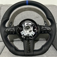 Volant sport en cuir noir plat M Sport adapté aux BMW F10 F30 F31 F32 F20 E90 E87 E92 X6 E71 X5 E70 F15 F16