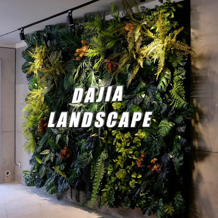 नई डिजाइन अनुकूलित जंगल शैली खड़ी पौधों दीवार कृत्रिम दीवार फांसी संयंत्र हरी घास दीवार घर की सजावट के लिए