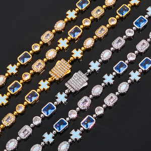 Wholesale High Sensation Hip-Hop Fashion Chokers <b>Necklace</b> Butterfly Pattern Color Gem Zircon <b>for</b> <b>Men</b> Women Europe United States - Product Image 4