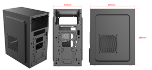 Boîtier de <span class=keywords><strong>PC</strong></span> de jeu RGB pour ordinateur OEM, tour complète en aluminium, avec ports USB sur le devant, compatible avec les cartes mères Micro ATX - Product Image 2
