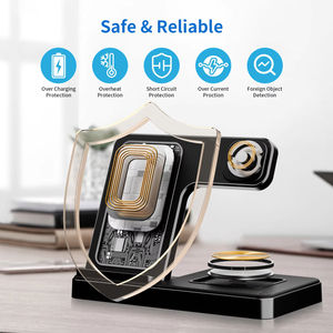 Station de charge <span class=keywords><strong>sans</strong></span> <span class=keywords><strong>fil</strong></span> 3 en 1 pour <span class=keywords><strong>iPhone</strong></span> 12/13/14/15/16/17, station de charge rapide pour <span class=keywords><strong>Apple</strong></span> Watch <span class=keywords><strong>10</strong></span> 9 8 7 6 5 4 Airpods 2 3 Pro - Product Image 5