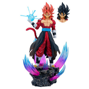 Jouets en résine PVC personnalisés, jouet d'action de haute qualité, nouveau style, <span class=keywords><strong>Super</strong></span> <span class=keywords><strong>Saiyan</strong></span>, figurines anime amovibles, DBZ <span class=keywords><strong>Gogeta</strong></span>, 40cm - Product Image 1