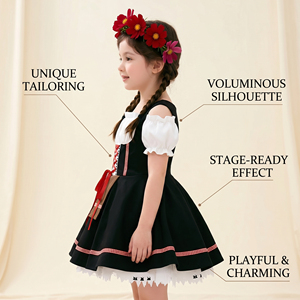 Robe traditionnelle bavaroise <span class=keywords><strong>pour</strong></span> <span class=keywords><strong>adultes</strong></span>, style princesse, costume inspiré <span class=keywords><strong>de</strong></span> l'Oktoberfest, tenue <span class=keywords><strong>de</strong></span> scène <span class=keywords><strong>pour</strong></span> filles, déguisement d'Halloween, fête cosplay - Product Image 5