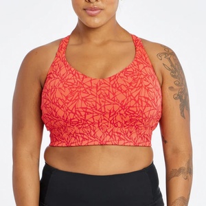 Soutien-gorge de sport transparent à bretelles, col montant, fermeture éclair frontale, avec coussinets intégrés, idéal pour la natation et l'entraînement - Product Image 1