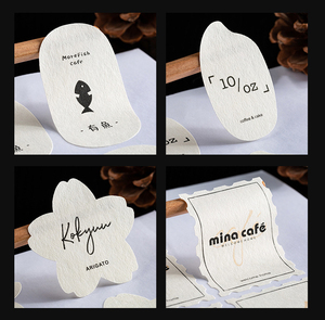 Tùy chỉnh in kết cấu Sticker dập nổi nhãn Matte vòng tròn vết sưng màu be tinh khiết trắng niêm phong Hot stamping Vàng logo thương hiệu dán - Product Image 5