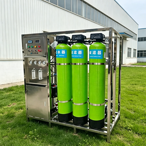 Machine de traitement de l'eau 1000L en acier inoxydable avec <span class=keywords><strong>adoucisseur</strong></span> et purificateur, dispositifs de traitement de l'eau à membrane RO et moteur PLC - Product Image 1