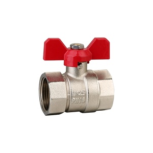 AVONFLOW Polierter vernickelter Messing-Schmetterlings griff Buchse X Innengewinde Kugel hahn 1/2 \ "-1 \" Größe Kunden spezifisch OEM unterstützt - Product Image 4