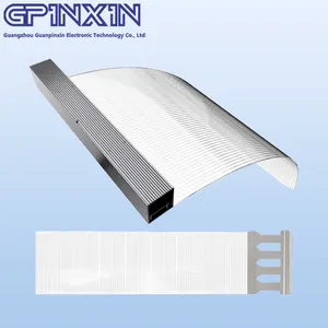 GPINXIN-P5 P6 P8 P15-P20mm זכוכית גמישה שקוף סופר דק תצוגת LED ניתנת לחיתוך led P10 פאנל קיר לד גמיש